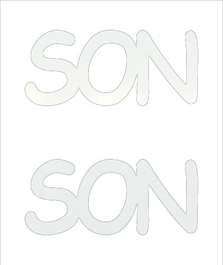 Custom-Buzz Word - SON White