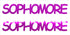 Custom-Buzz Word - SOPHOMORE Fuchsia