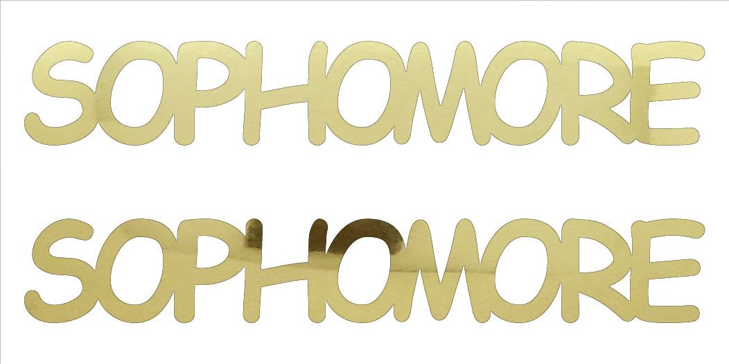 Custom-Buzz Word - SOPHOMORE Gold