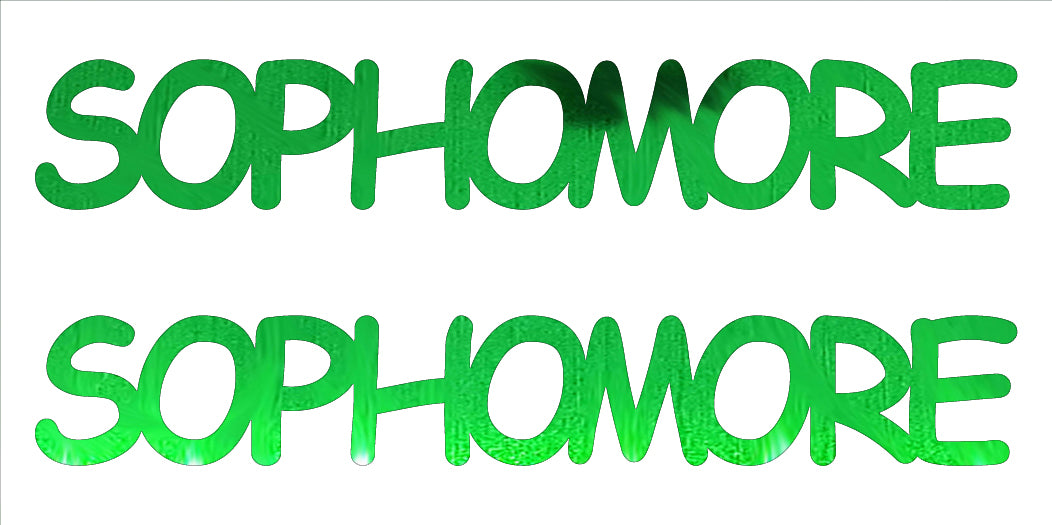 Custom-Buzz Word - SOPHOMORE Green