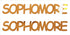 Custom-Buzz Word - SOPHOMORE Orange