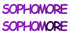 Custom-Buzz Word - SOPHOMORE Purple