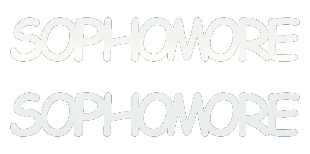 Custom-Buzz Word - SOPHOMORE White