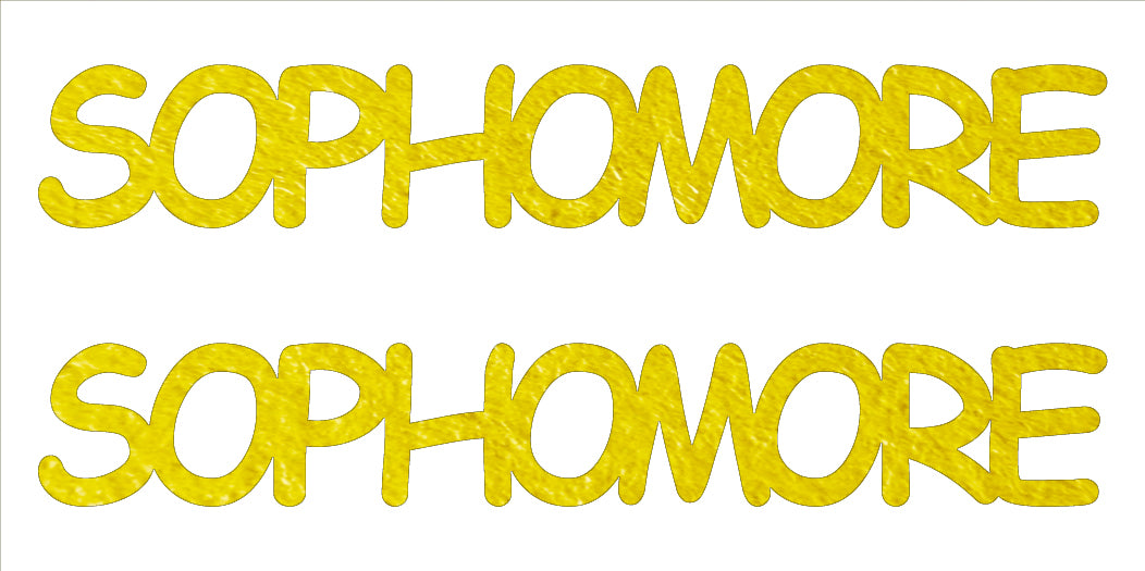 Custom-Buzz Word - SOPHOMORE Yellow Paper