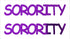 Custom-Buzz Word - SORORITY Purple