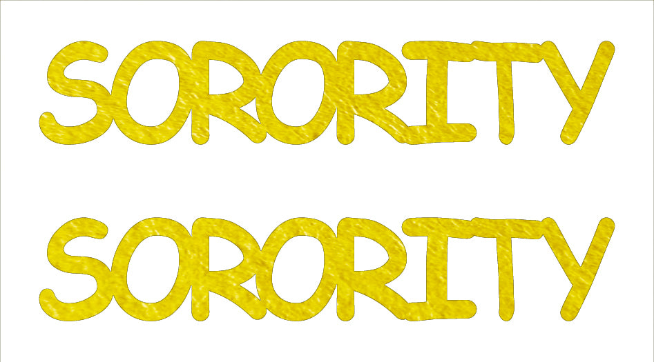 Custom-Buzz Word - SORORITY Yellow Paper