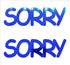 Custom-Buzz Word - SORRY Blue Royal