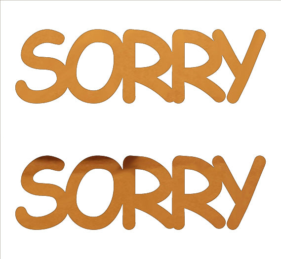 Custom-Buzz Word - SORRY Orange