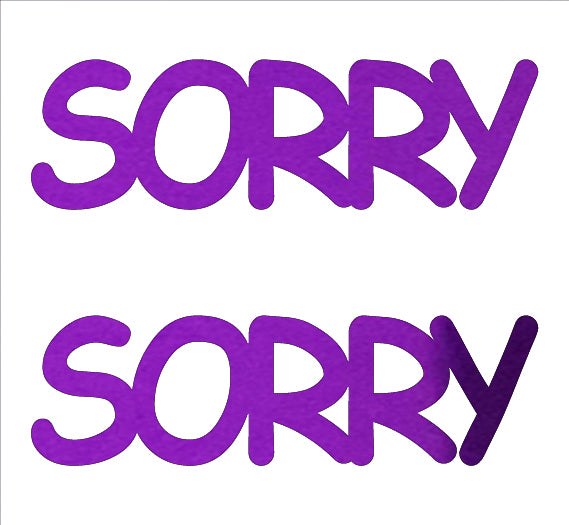 Custom-Buzz Word - SORRY Purple