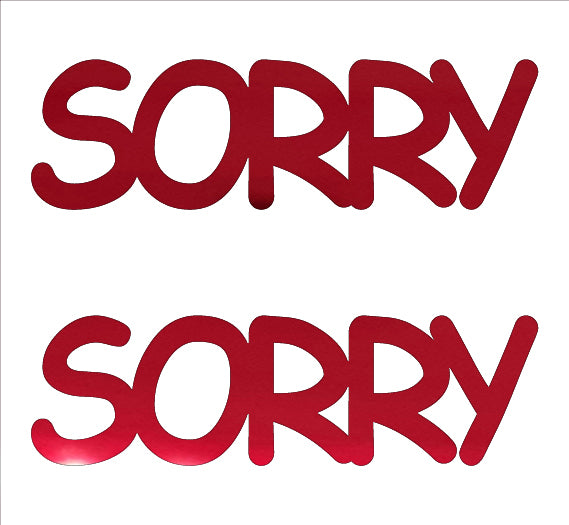 Custom-Buzz Word - SORRY Red