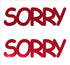 Custom-Buzz Word - SORRY Red