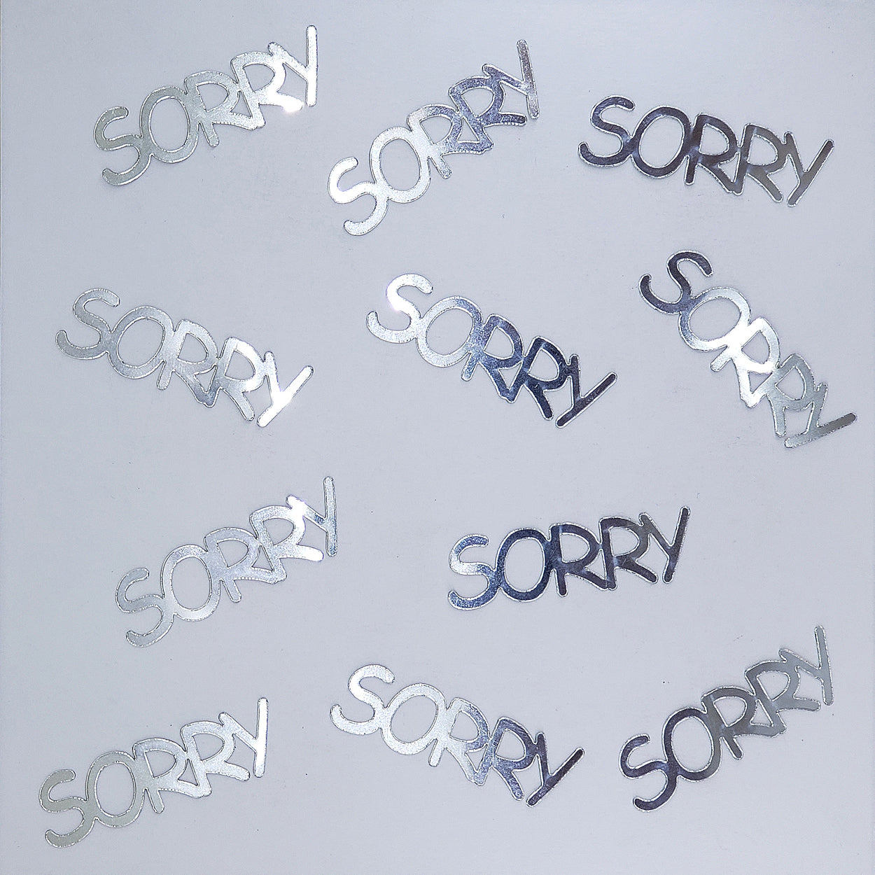 Custom-Buzz Word - SORRY Silver