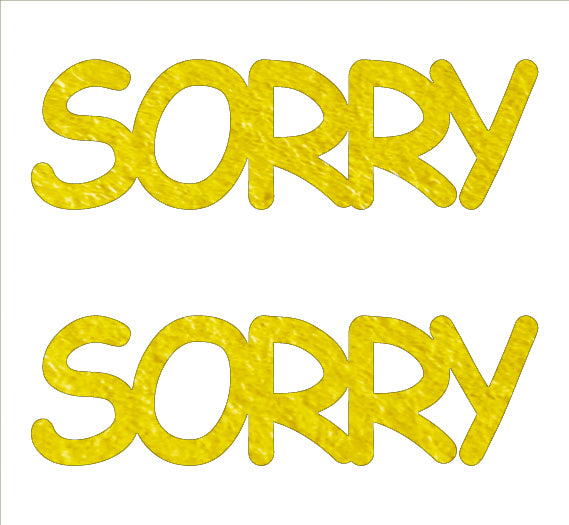 Custom-Buzz Word - SORRY Yellow Paper