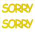 Custom-Buzz Word - SORRY Yellow Paper