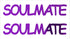 Custom-Buzz Word - SOULMATE Purple