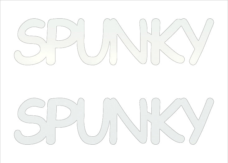 Custom-Buzz Word - SPUNKY White