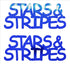 Custom-Buzz Word - STARS & STRIPES Blue Royal