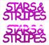 Custom-Buzz Word - STARS & STRIPES Fuchsia