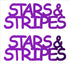 Custom-Buzz Word - STARS & STRIPES Purple