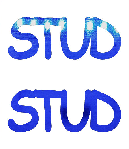 Custom-Buzz Word - STUD Blue Royal