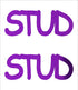 Custom-Buzz Word - STUD Purple