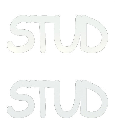 Custom-Buzz Word - STUD White