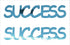 Custom-Buzz Word - SUCCESS Blue Sky