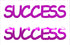 Custom-Buzz Word - SUCCESS Fuchsia