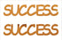 Custom-Buzz Word - SUCCESS Orange