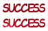 Custom-Buzz Word - SUCCESS Red