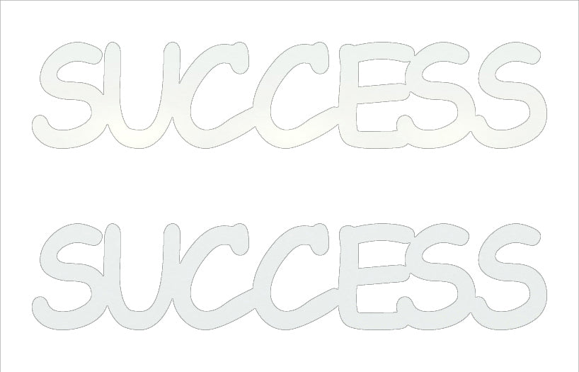 Custom-Buzz Word - SUCCESS White