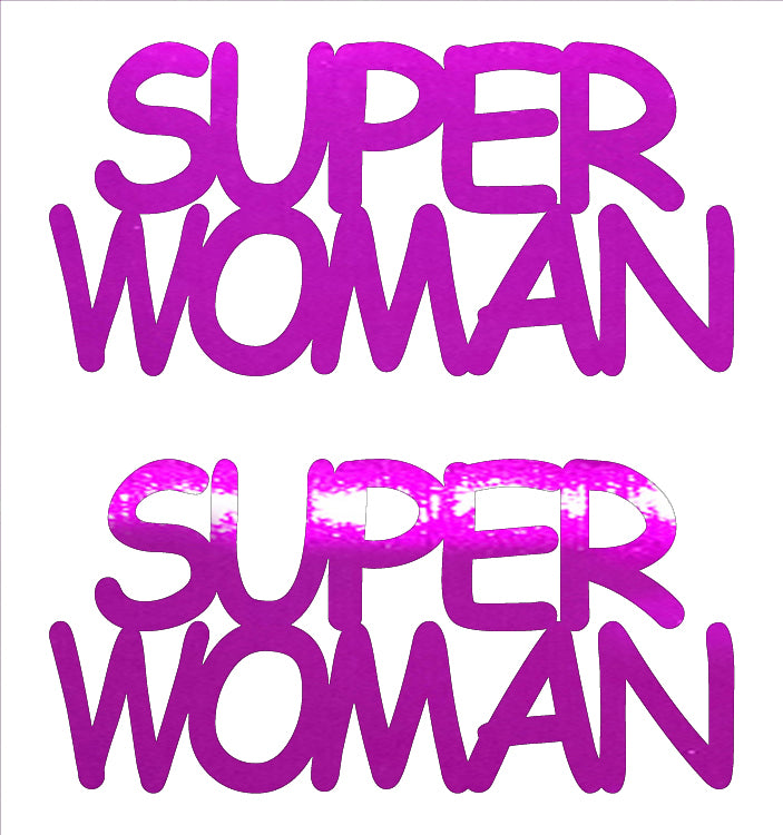 Custom-Buzz Word - SUPER WOMAN Fuchsia