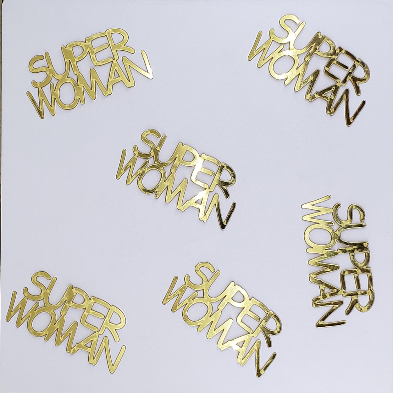 Custom-Buzz Word - SUPER WOMAN Gold