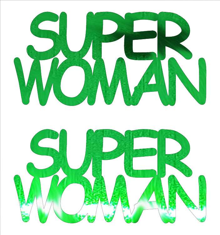 Custom-Buzz Word - SUPER WOMAN Green