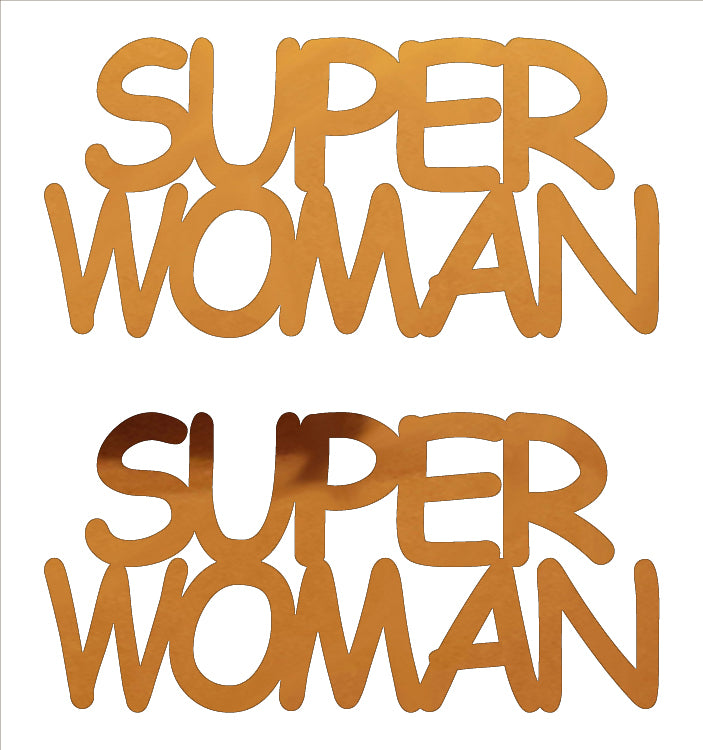 Custom-Buzz Word - SUPER WOMAN Orange