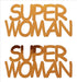 Custom-Buzz Word - SUPER WOMAN Orange