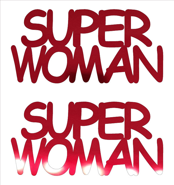 Custom-Buzz Word - SUPER WOMAN Red