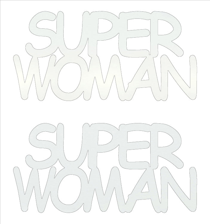 Custom-Buzz Word - SUPER WOMAN White