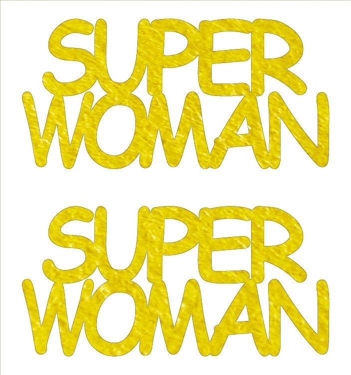 Custom-Buzz Word - SUPER WOMAN Yellow Paper