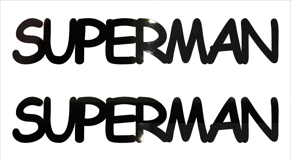 Custom-Buzz Word - SUPERMAN Black