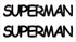 Custom-Buzz Word - SUPERMAN Black