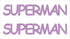 Custom-Buzz Word - SUPERMAN Pink