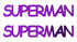 Custom-Buzz Word - SUPERMAN Purple