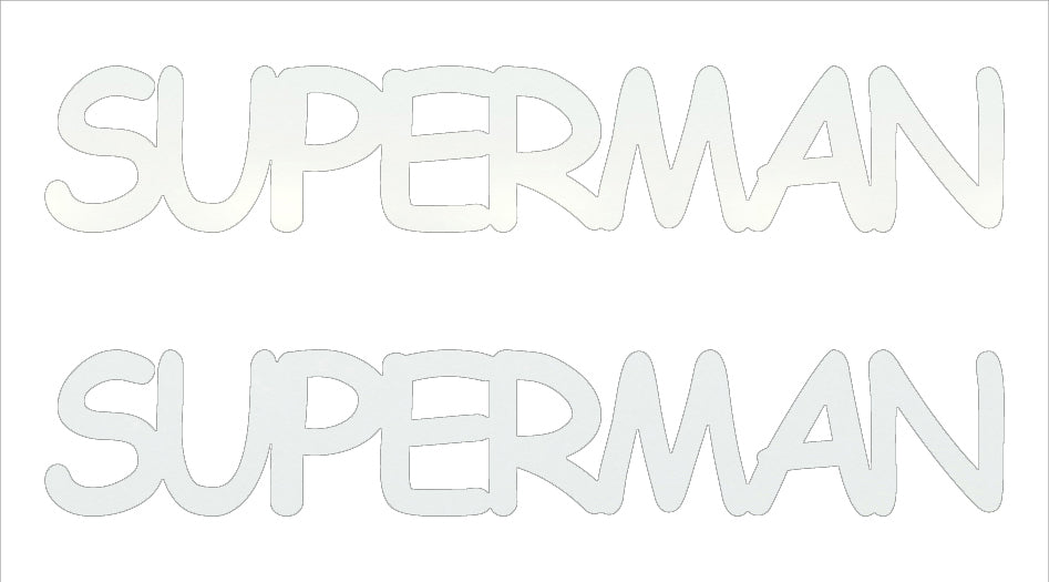 Custom-Buzz Word - SUPERMAN White