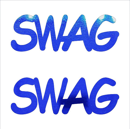 Custom-Buzz Word - SWAG Blue Royal