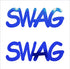 Custom-Buzz Word - SWAG Blue Royal