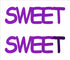 Custom-Buzz Word - SWEET Purple