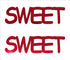 Custom-Buzz Word - SWEET Red