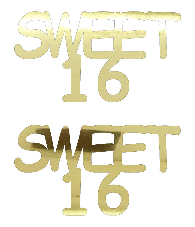 Custom-Buzz Word - SWEET 16 Gold