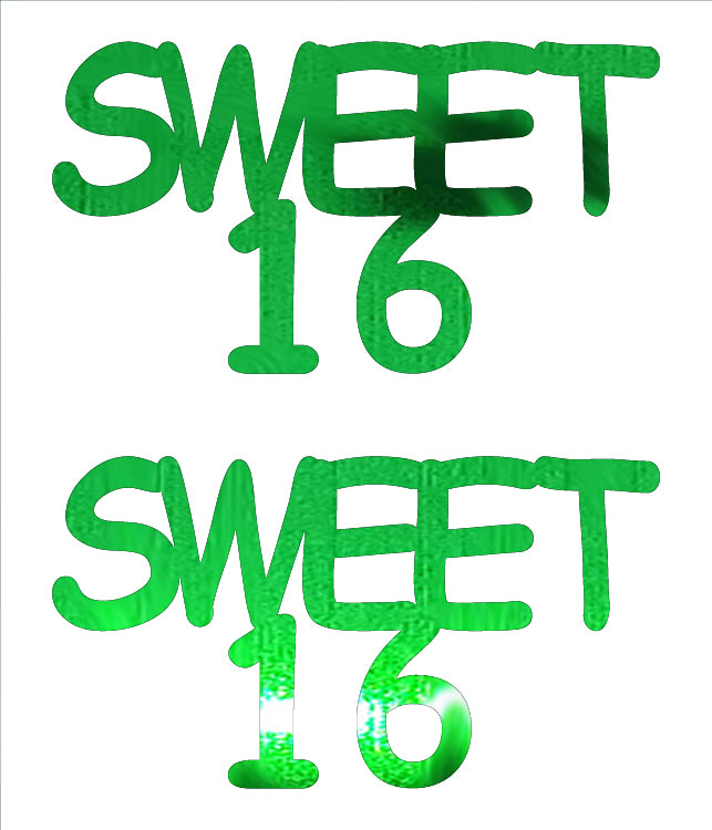 Custom-Buzz Word - SWEET 16 Green